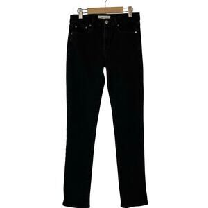 Gap Women's Slim Straight Stretch Soft Black Mid-Rise Denim Jeans 28 T Tall